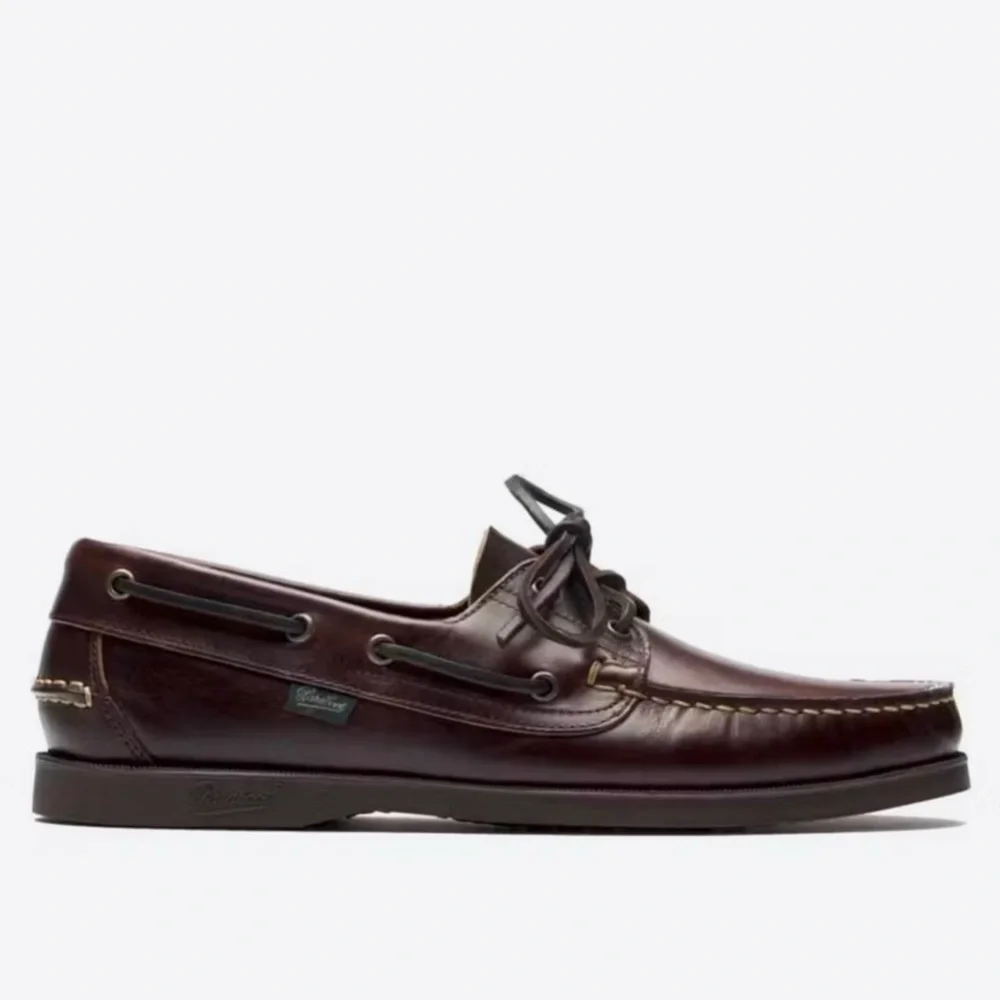 Classic Men’s Brown Leather Boat Shoes